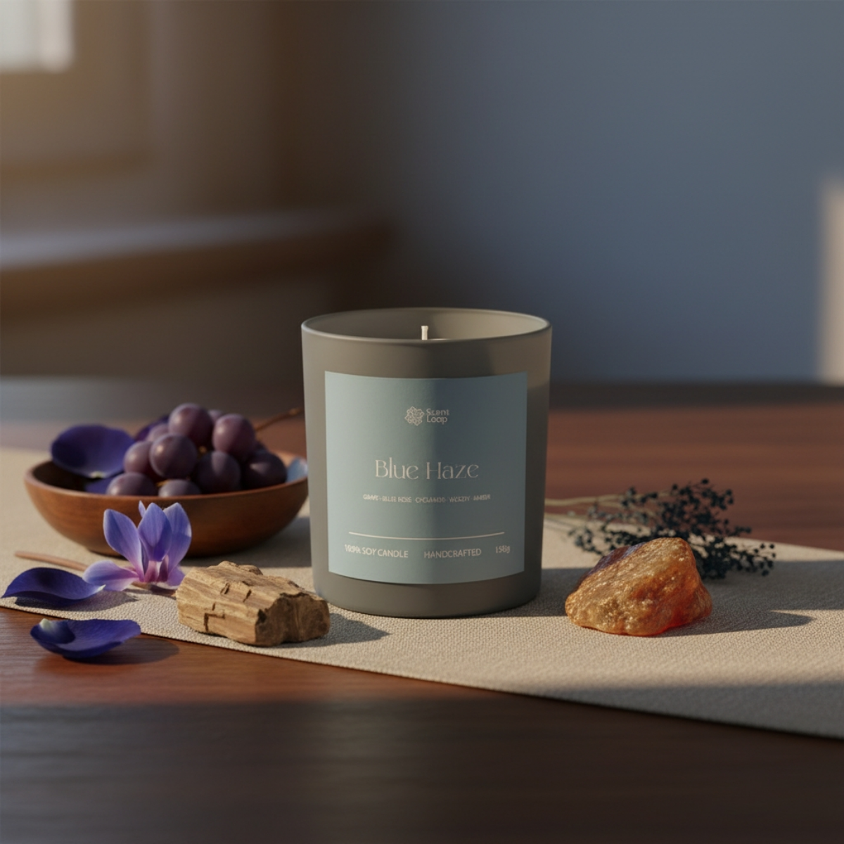 Świeca sojowa zapachowa Blue Haze