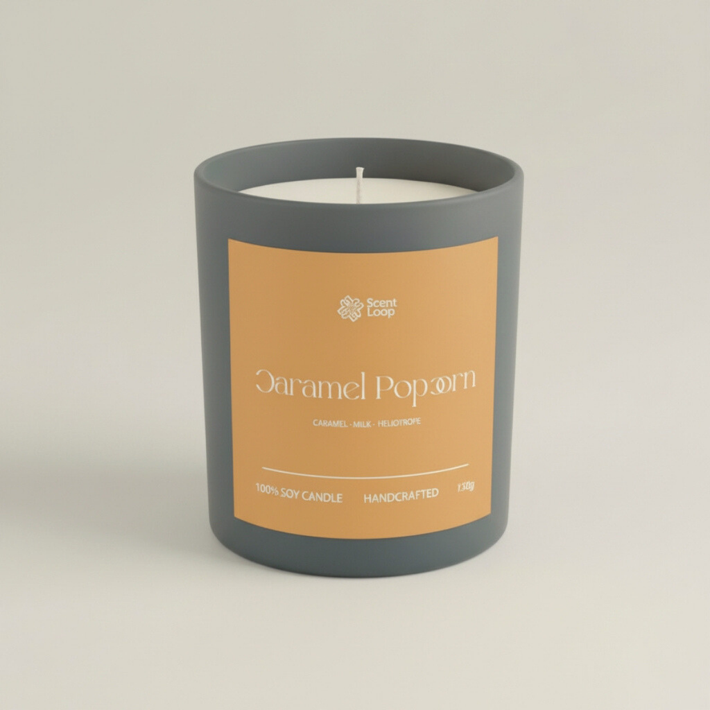 Świeca sojowa zapachowa Caramel Popcorn