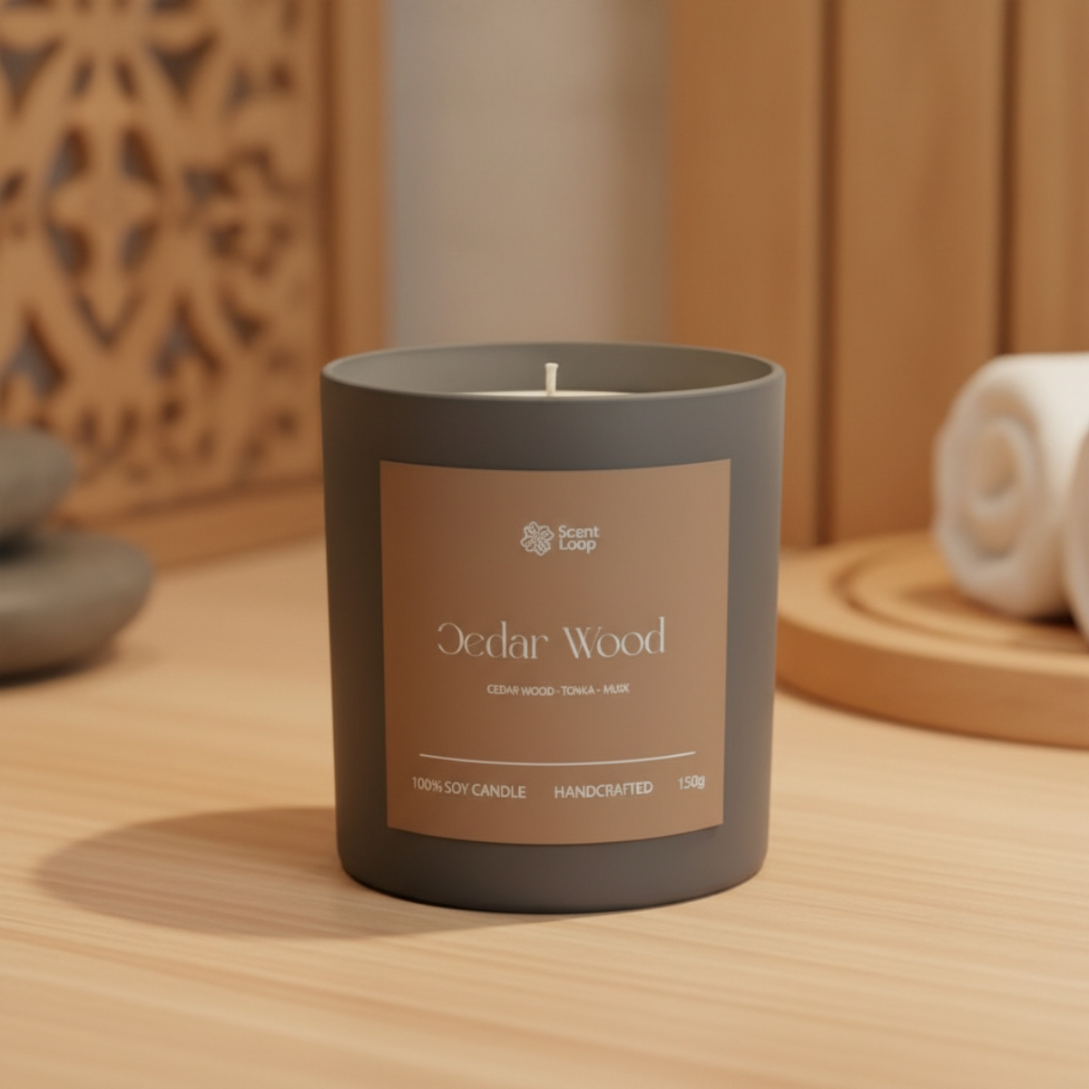Świeca sojowa zapachowa Cedar Wood