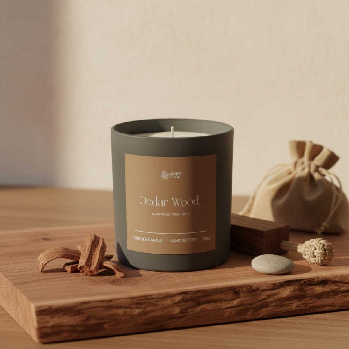 Świeca sojowa zapachowa Cedar Wood