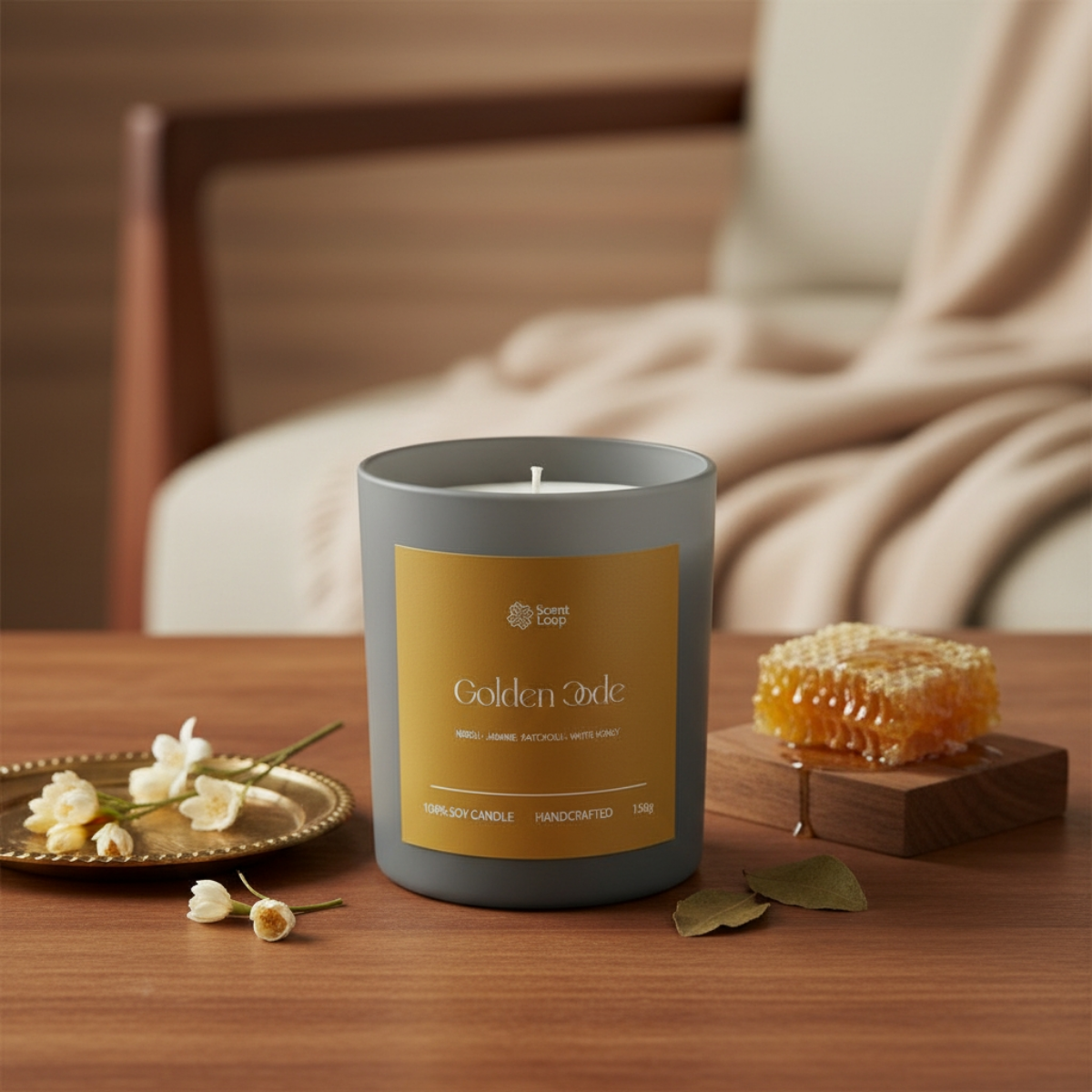 Świeca sojowa zapachowa Golden Code