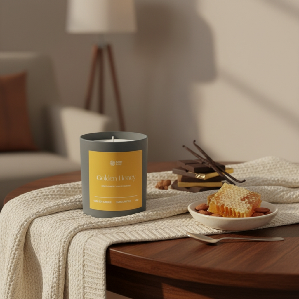 Świeca sojowa zapachowa Golden Honey