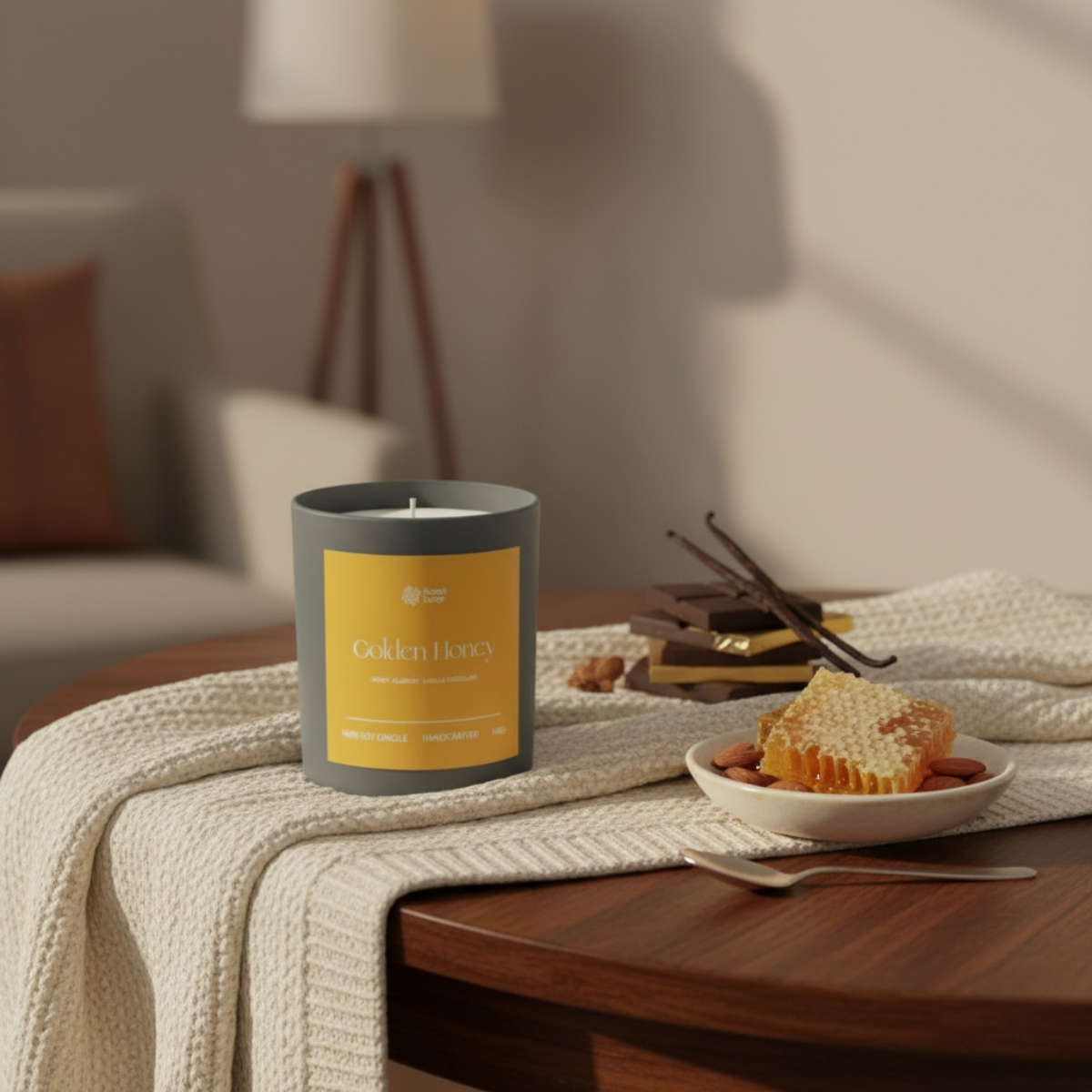 Świeca sojowa zapachowa Golden Honey