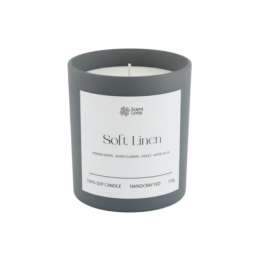 Świeca sojowa zapachowa Soft Linen