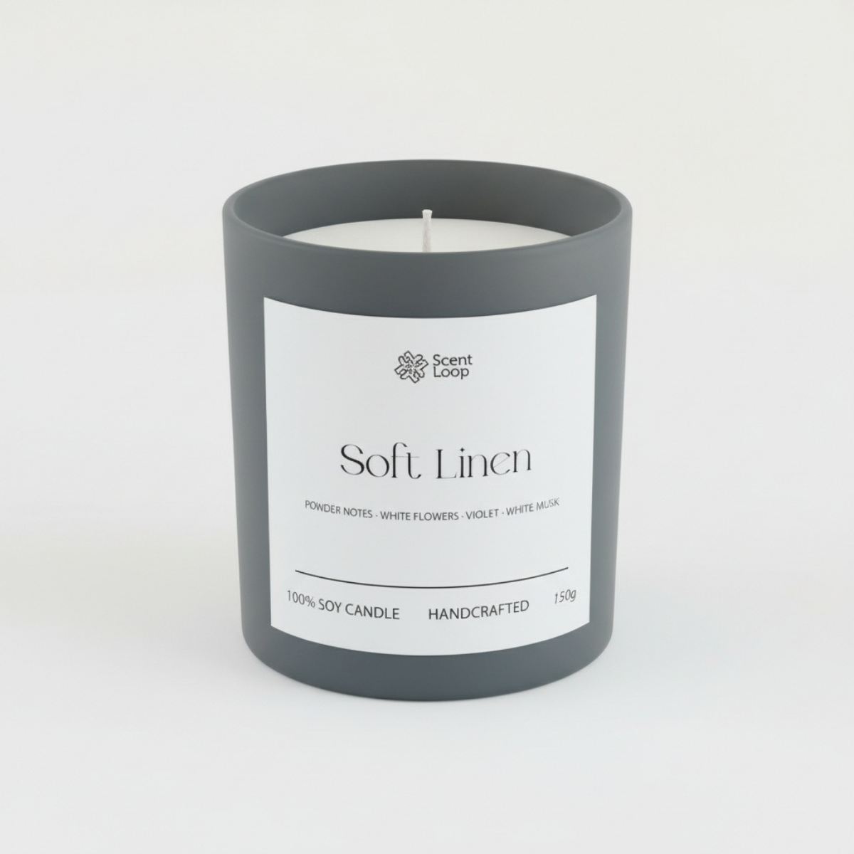 Świeca sojowa zapachowa Soft Linen