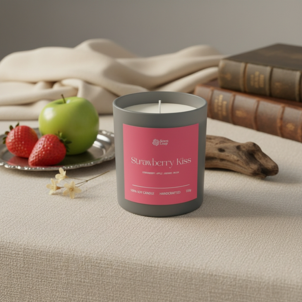 Świeca sojowa zapachowa Strawberry Kiss