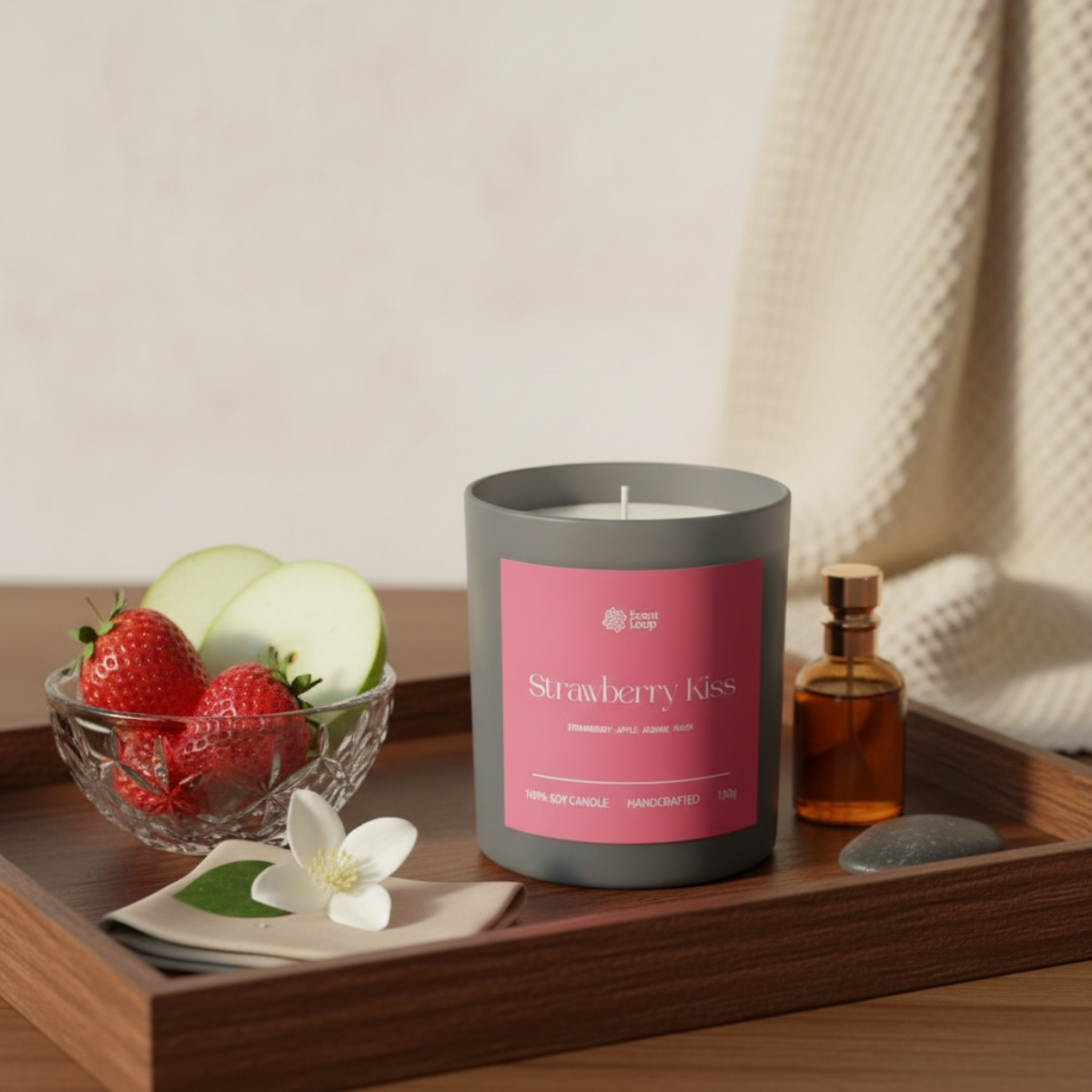Świeca sojowa zapachowa Strawberry Kiss