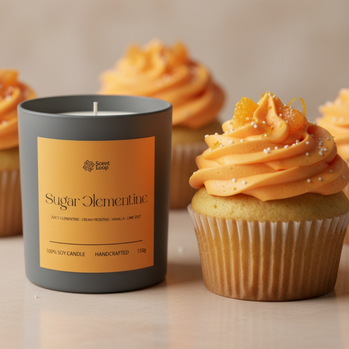 Świeca sojowa zapachowa Sugar Clementine