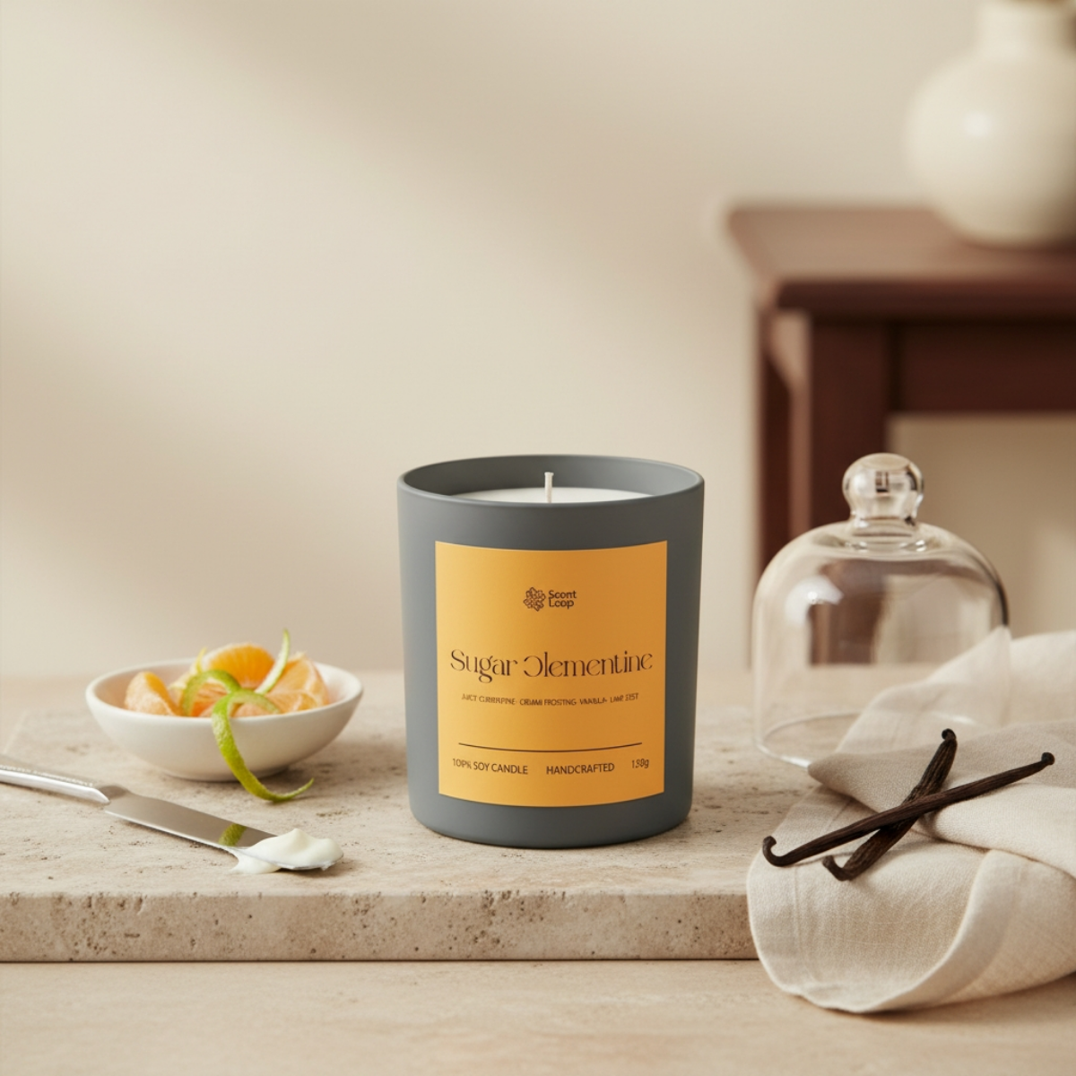 Świeca sojowa zapachowa Sugar Clementine
