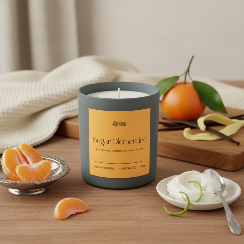 Świeca sojowa zapachowa Sugar Clementine