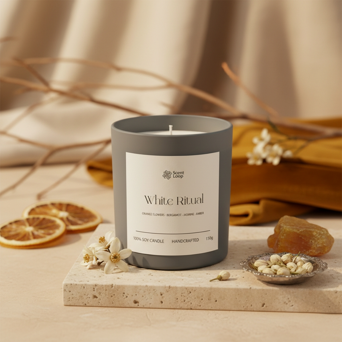 Świeca sojowa zapachowa White Ritual